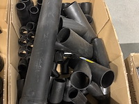 Ca. 12x doos pe bochten, t-stukken en verlopen, geberit, zwart - afbeelding 3 van  11
