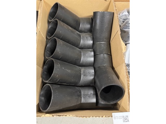 Ca. 12x doos pe bochten, t-stukken en verlopen, geberit, zwart - afbeelding 7 van  11