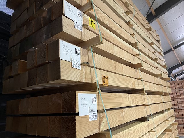 Ca. 12x douglas balken geschaafd, 140x140mm, lengte 400cm - afbeelding 4 van  4