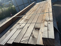 Ca. 12x douglas balken geschaafd, 90x90mm, lengte 250cm - afbeelding 1 van  3