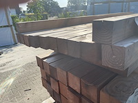 Ca. 12x douglas balken geschaafd, 90x90mm, lengte 250cm - afbeelding 3 van  3