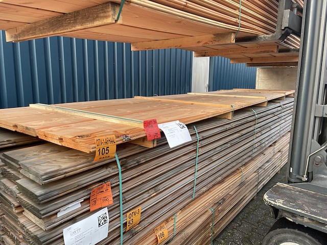 Ca. 12x douglas wisselsponning/halfhoutsrabat, 18x190mm, lengte 500cm - afbeelding 2 van  3