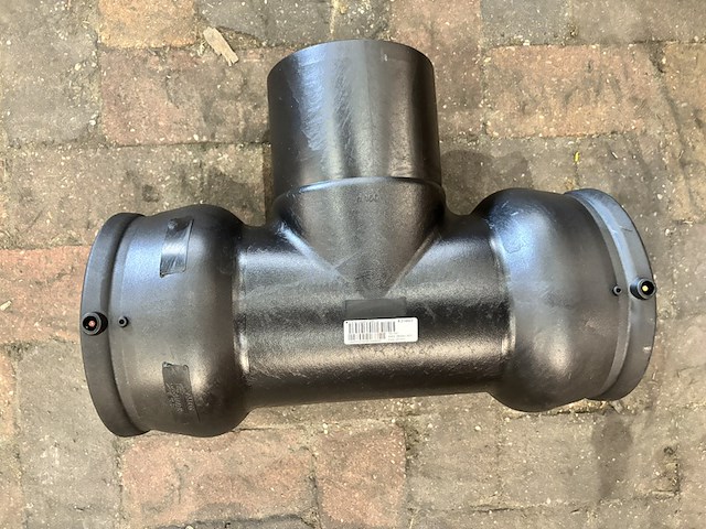 Ca. 12x elektrolas t-stuk, plasson fusamatic lasmof, tee 160, zwart - afbeelding 5 van  7