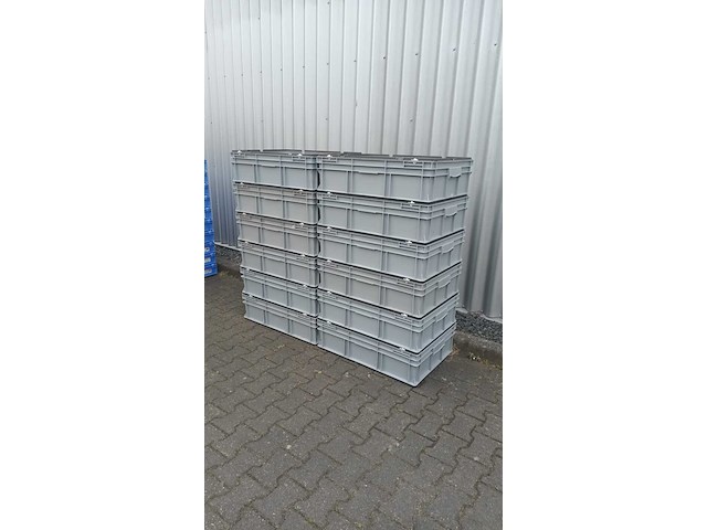 Ca. 12x grote bakken met deksel, engels, grijs / chroom - afbeelding 1 van  4