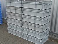 Ca. 12x grote bakken met deksel, engels, grijs / chroom