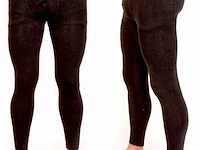 Ca. 12x heren thermo onderbroek lang, zwart, m/l en l/xl