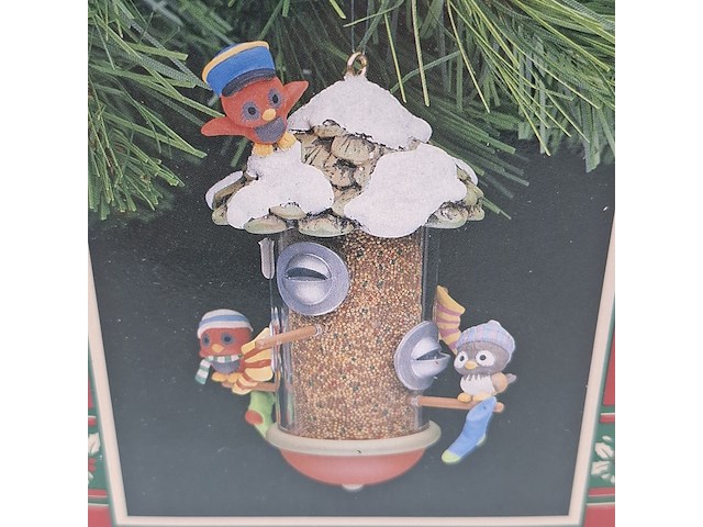 Ca. 12x kerstboom hanger, enesco, holiday wing ding - feed the bird - afbeelding 4 van  4