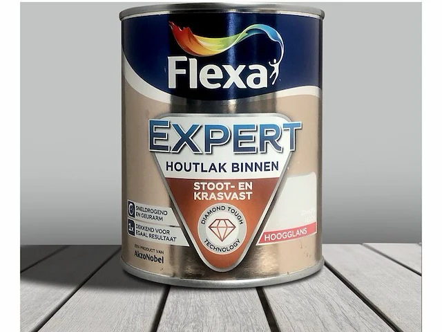 Ca. 12x lak hoogglans, flexa, expert, zilvergrijs, 0.75 liter - afbeelding 3 van  3