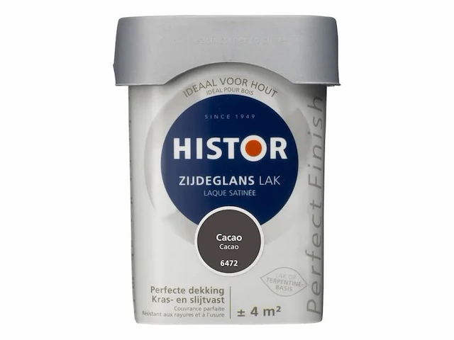 Ca. 12x lak zijdeglans, histor, perfect finish, cacao, 250 ml - afbeelding 2 van  2