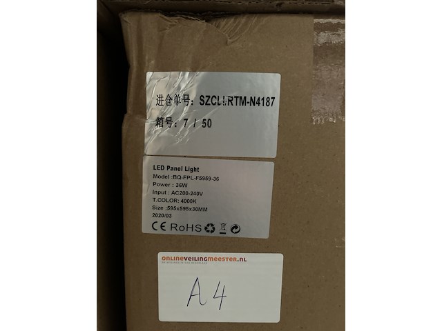 Ca. 12x led paneel 36w 4000k 595x595x30 mm ellipz lighting - afbeelding 3 van  4