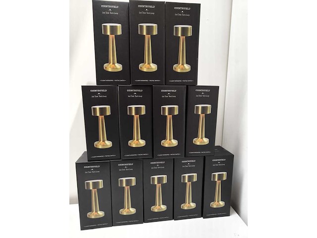 Ca. 12x led tafellampen met touchbediening, goud - afbeelding 2 van  4
