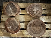 Ca. 12x pallet rosewood schijven, diverse afmetingen - afbeelding 2 van  4