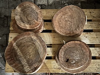 Ca. 12x pallet rosewood schijven, diverse afmetingen - afbeelding 3 van  4