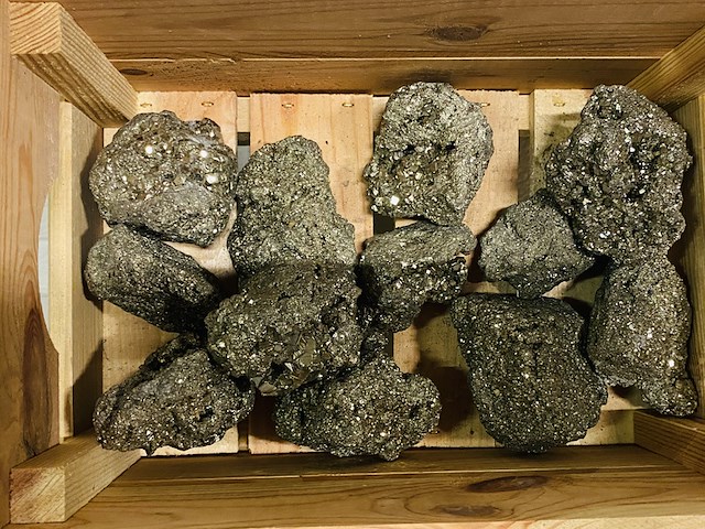 Ca. 12x pyriet clusters - afbeelding 6 van  6