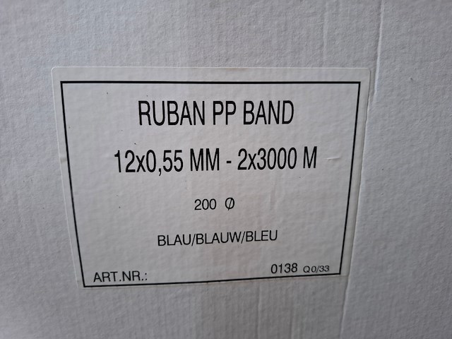 Ca 12x rol ruban pp band, blauw - afbeelding 3 van  3
