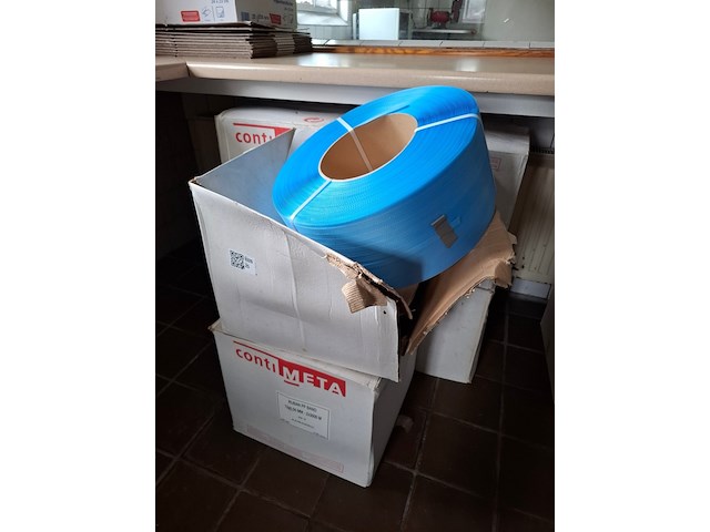 Ca 12x rol ruban pp band, blauw - afbeelding 1 van  3