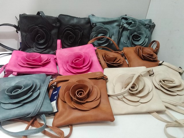 Ca. 12x schoudertasjes, diverse kleuren - afbeelding 1 van  3