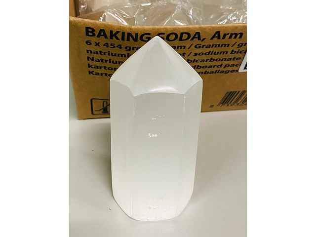 Ca. 12x seleniet obelisk 10cm (6-zijdig) - afbeelding 2 van  4