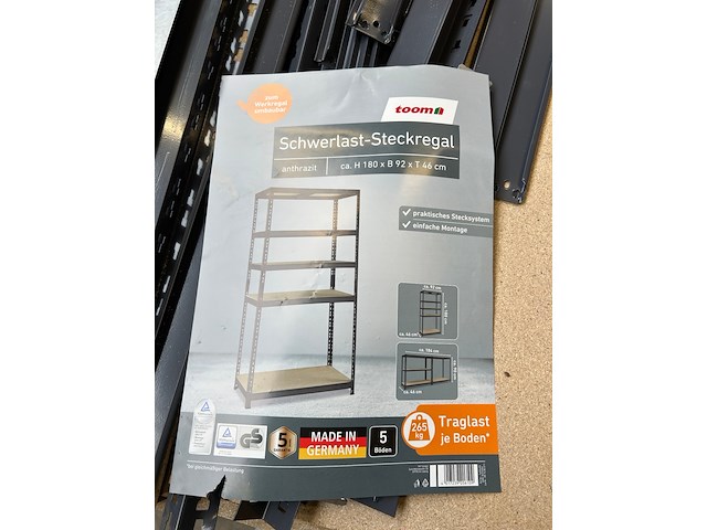 Ca. 12x stellingkast draagkracht per legplank 265 kg - afbeelding 4 van  5
