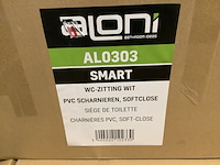 Ca. 12x toiletbrillen aloni, al0303 smart, wit - afbeelding 3 van  3