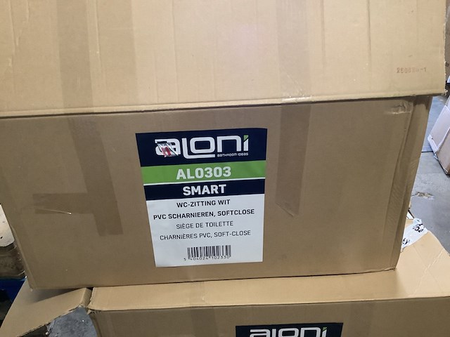 Ca. 12x toiletbrillen aloni, al0303 smart, wit - afbeelding 2 van  3