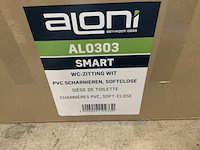 Ca. 12x toiletbrillen aloni, al0303 smart, wit - afbeelding 3 van  3