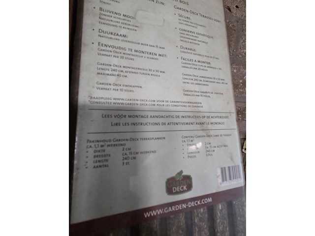 Ca. 12x vlonderplank, garden deck - afbeelding 4 van  5