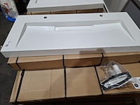 Ca. 12x wastafel sienna 1200, glans wit - afbeelding 2 van  7