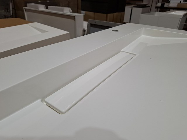 Ca. 12x wastafel sienna 1200, glans wit - afbeelding 4 van  7