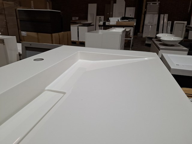 Ca. 12x wastafel sienna 1200, glans wit - afbeelding 5 van  7