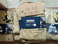 Ca. 12x werkbroek roughnecks, beige, maten 58, 60 en 62