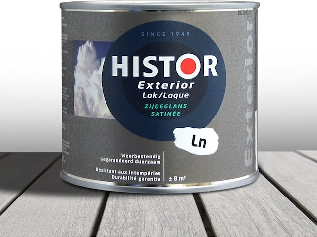 Ca. 12x zijdeglanslak basis 500 ml histor, exterior, wit - afbeelding 1 van  2