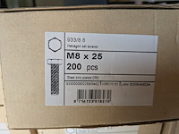 Ca. 13 doos a 200 stuks m8 x 25 bout - afbeelding 3 van  7