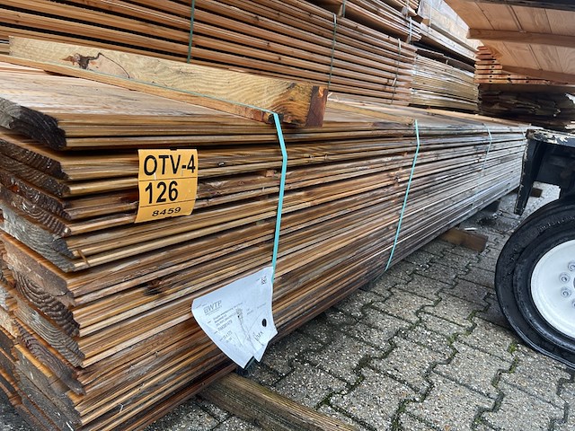 Ca. 130x douglas wisselsponning/halfhoutsrabat, 18x190mm, lengte 500cm - afbeelding 2 van  3