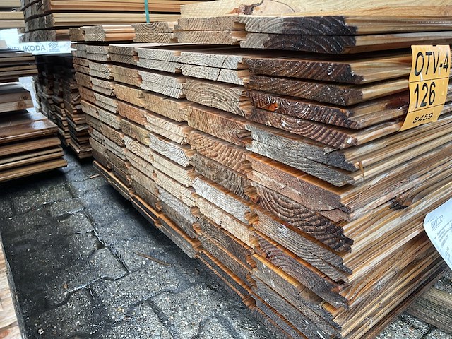 Ca. 130x douglas wisselsponning/halfhoutsrabat, 18x190mm, lengte 500cm - afbeelding 3 van  3