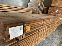 Ca. 130x guyana teak latten geschaafd, 27x40mm, lengte 275cm - afbeelding 2 van  3