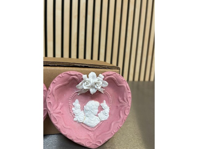 Ca. 130x stenen hartschoteltje, roze - afbeelding 2 van  5