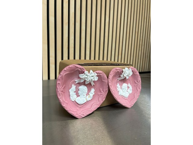 Ca. 130x stenen hartschoteltje, roze - afbeelding 3 van  5