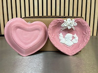 Ca. 130x stenen hartschoteltje, roze - afbeelding 4 van  5