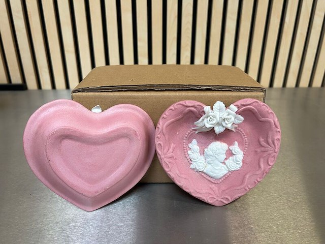 Ca. 130x stenen hartschoteltje, roze - afbeelding 5 van  5