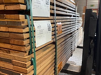 Ca. 132x angelim pedra planken geschaafd, 21x90mm, lengte 33/125cm, 22/155cm, 77/185cm - afbeelding 2 van  3