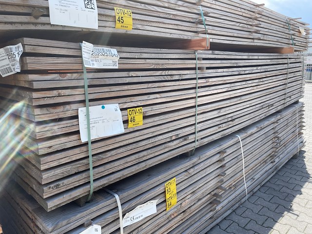 Ca. 132x douglas planken fijnbezaagd, 22x200mm, lengte 400cm - afbeelding 4 van  4