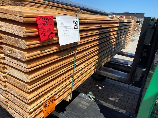 Ca. 132x douglas wisselsponning, 18x190mm, lengte 300cm - afbeelding 2 van  3
