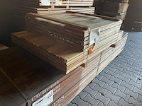 Ca. 132x guyana ipé planken geschaafd country grade, 18x140mm, lengte 78/100cm, 54/150cm - afbeelding 2 van  3
