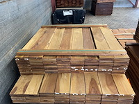 Ca. 132x guyana ipé planken geschaafd country grade, 18x140mm, lengte 78/100cm, 54/150cm - afbeelding 1 van  3