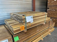 Ca. 132x guyana ipé planken geschaafd country grade, 18x140mm, lengte 78/100cm, 54/150cm - afbeelding 2 van  3