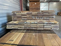 Ca. 132x guyana ipé planken geschaafd country grade, 18x140mm, lengte 78/100cm, 54/150cm - afbeelding 3 van  3
