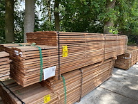 Ca. 132x guyana teak beschoeiingsplanken, 20x100mm, lengte 400cm - afbeelding 4 van  4