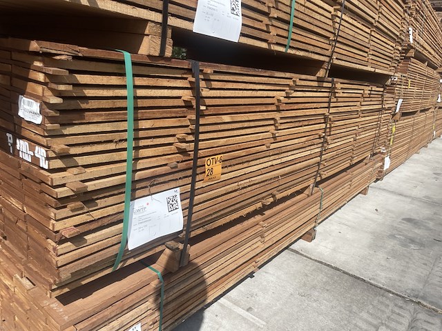 Ca. 132x guyana teak beschoeiingsplanken , 20x150mm, lengte 20/300cm 112/350cm - afbeelding 4 van  4