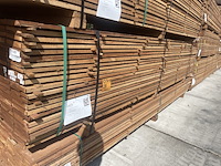 Ca. 132x guyana teak beschoeiingsplanken , 20x150mm, lengte 20/300cm 112/350cm - afbeelding 4 van  4